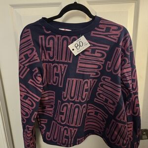 Juicy Couture Navy and Pink Sweatshirt